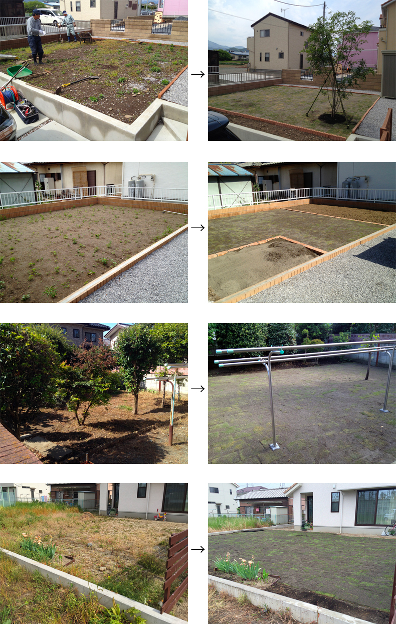 芝張りの施工例ページになります。